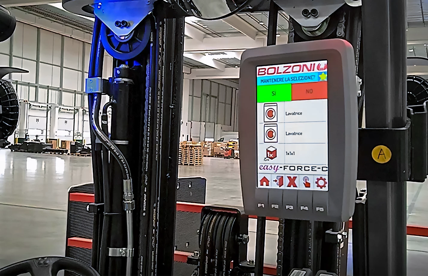 Bolzoni Easy-Force-C System on lift truck.